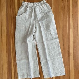 Clyde Culotte in Midweight Linen - Flax / 2 / R